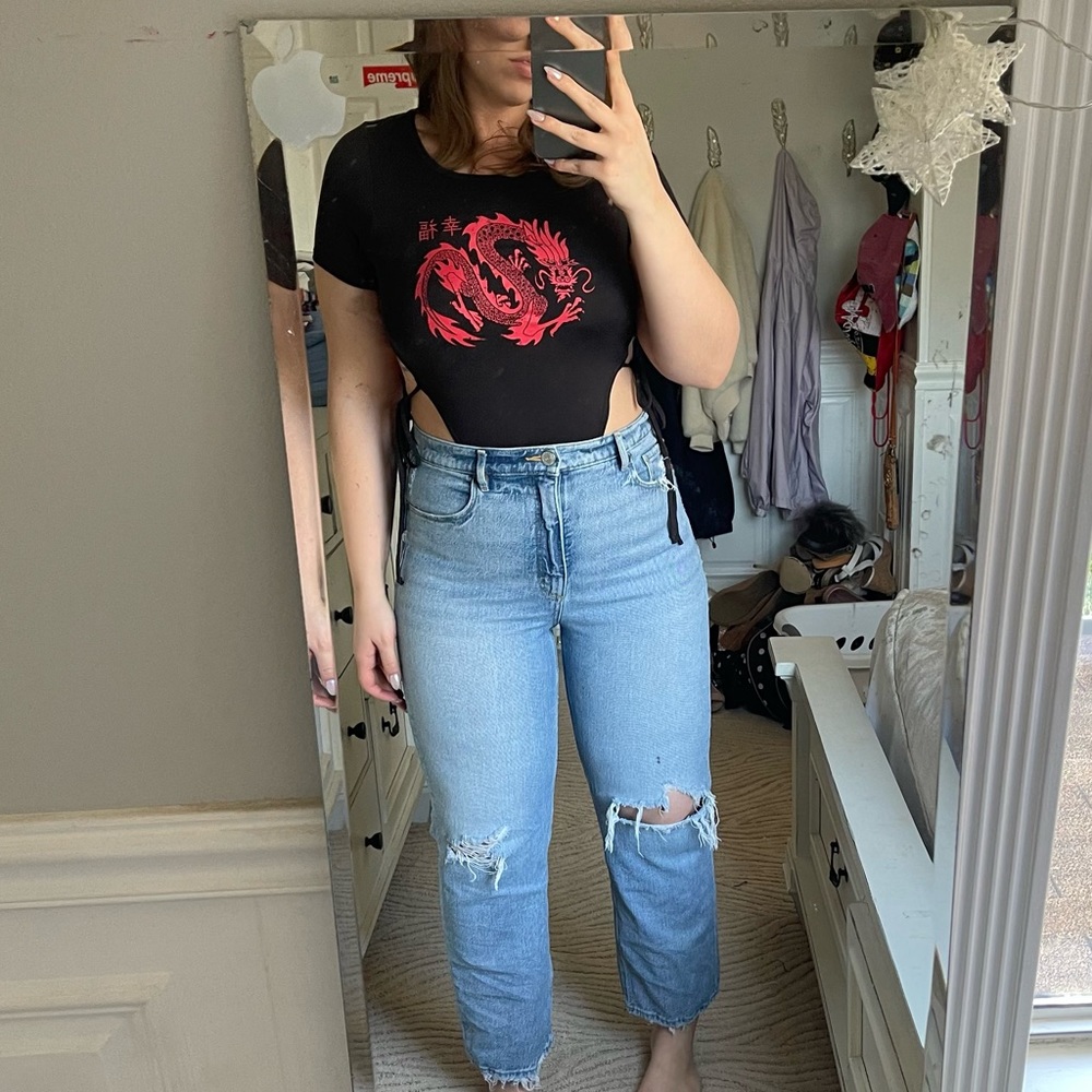 Hi-cut Bodysuit